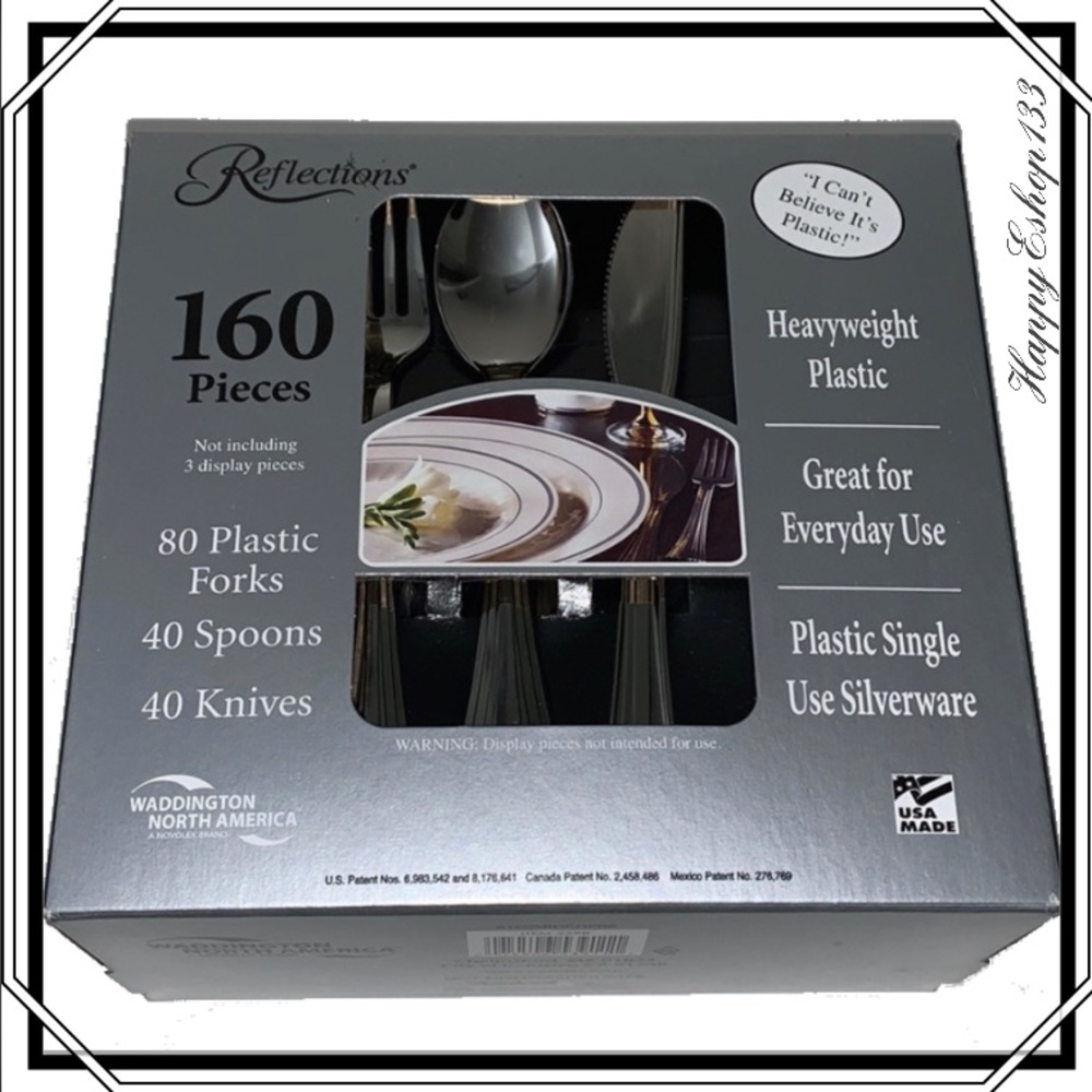 Reflections Plastic Cutlery, Silver, 160-Piece/Ct